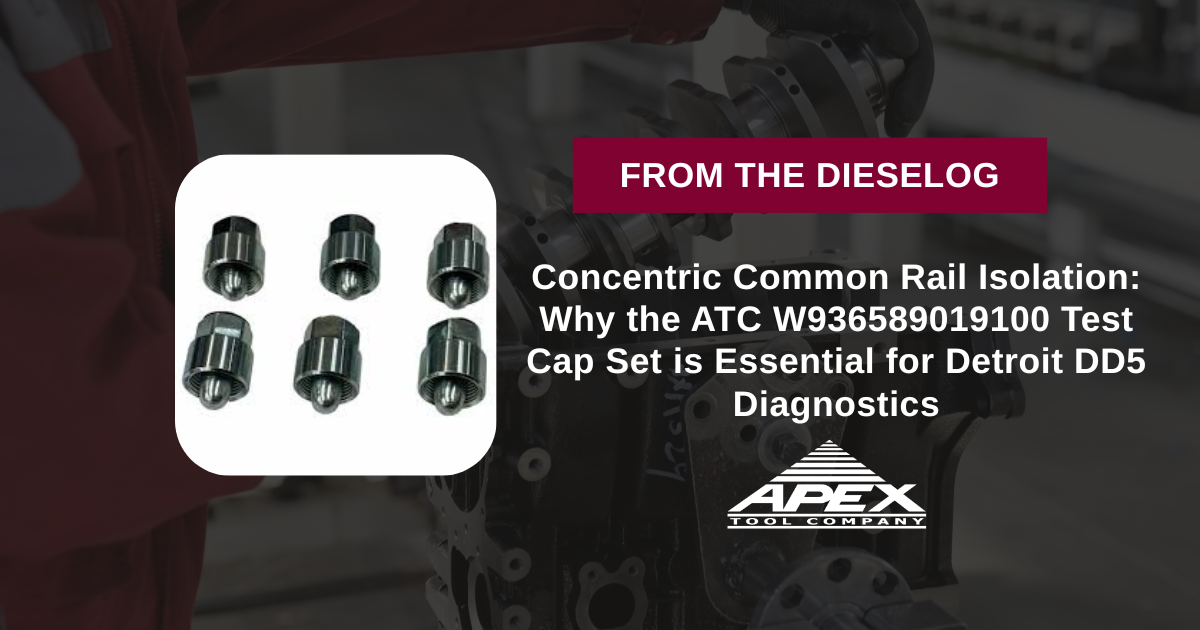 ATC W936589019100 Detroit Diesel DD5 High Pressure Fuel Rail Test Caps Set of 6
